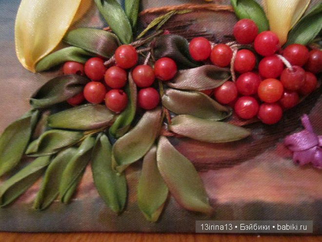 Вновь красивые работы! Вышивание картин шёлковыми лентами