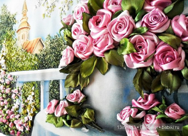 Вновь красивые работы! Вышивание картин шёлковыми лентами