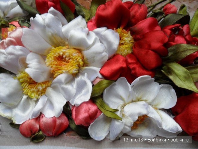 Вновь красивые работы! Вышивание картин шёлковыми лентами