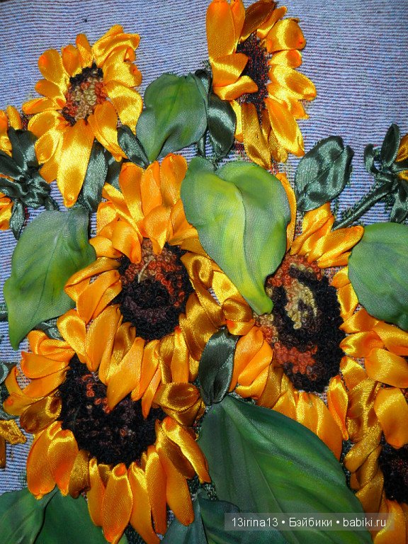 Вновь красивые работы! Вышивание картин шёлковыми лентами