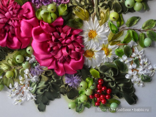 Вновь красивые работы! Вышивание картин шёлковыми лентами (фото 5)