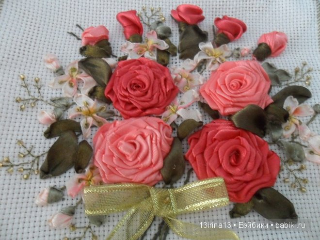 Вновь красивые работы! Вышивание картин шёлковыми лентами (фото 8)