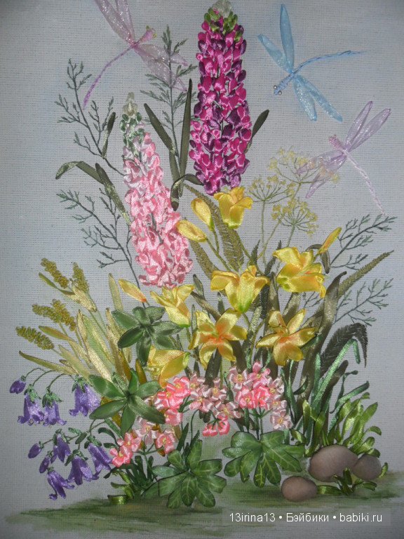 Вновь красивые работы! Вышивание картин шёлковыми лентами (фото 9)