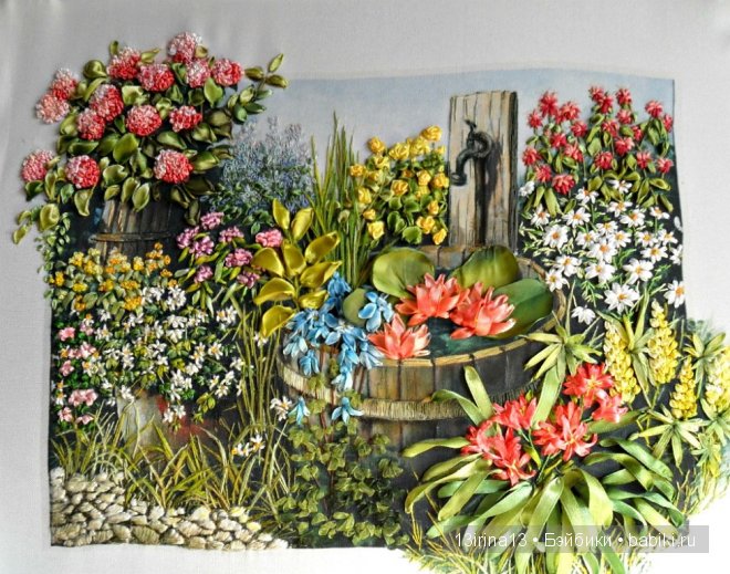 Вновь красивые работы! Вышивание картин шёлковыми лентами