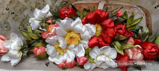 Вновь красивые работы! Вышивание картин шёлковыми лентами