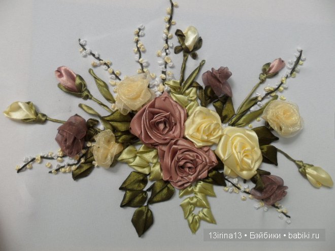 Вновь красивые работы! Вышивание картин шёлковыми лентами (фото 6)