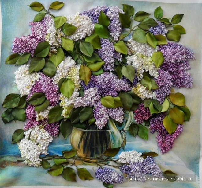 Вновь красивые работы! Вышивание картин шёлковыми лентами