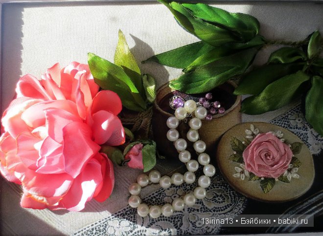 Вновь красивые работы! Вышивание картин шёлковыми лентами