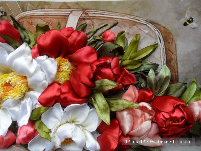 Вновь красивые работы! Вышивание картин шёлковыми лентами