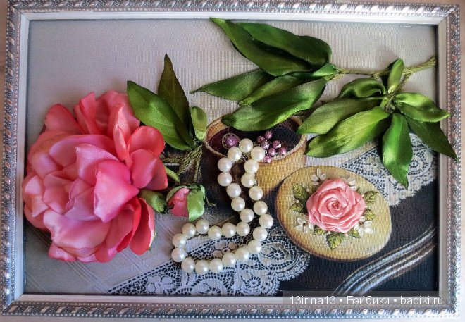 Вновь красивые работы! Вышивание картин шёлковыми лентами