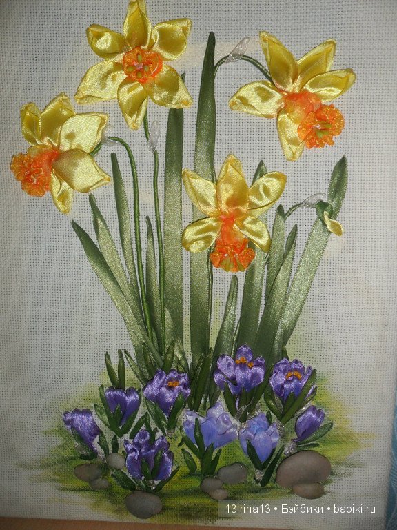 Вновь красивые работы! Вышивание картин шёлковыми лентами (фото 7)