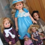 Все вместе. Куклы Людмила и Милана фабрики "Весна" с малышками других брендов.