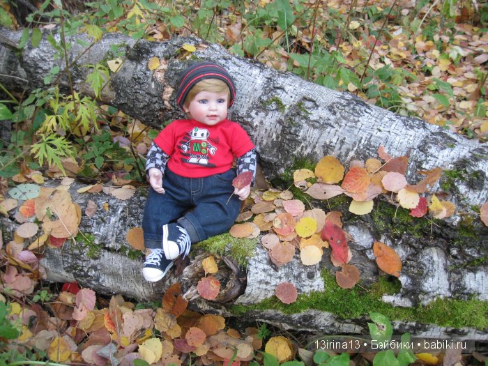 Прогулка в осеннем лесу чудесного, лучезарного малыша Адора (фото 3)