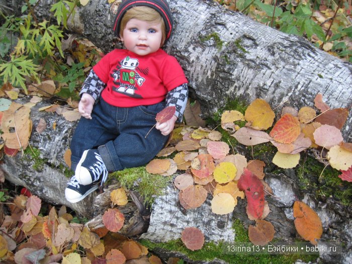 Прогулка в осеннем лесу чудесного, лучезарного малыша Адора (фото 6)