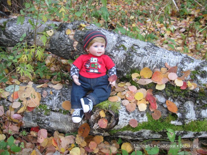 Прогулка в осеннем лесу чудесного, лучезарного малыша Адора (фото 2)