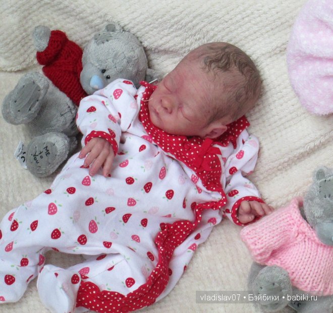 Малыши реборн с рисованными волосиками (фото 10)