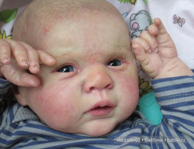 Малыши реборн с рисованными волосиками