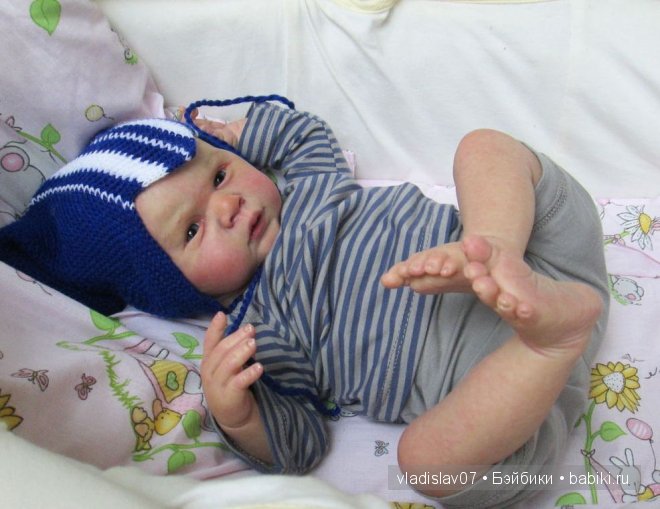 Малыши реборн с рисованными волосиками