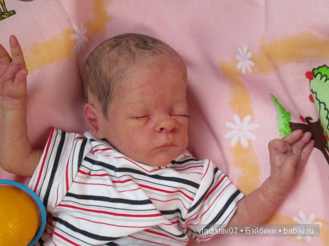 Малыши реборн с рисованными волосиками (фото 5)