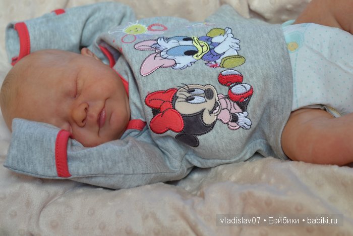 Спящая улыбашечка реборн Lillesol от Sabine Altenkirch (фото 3)