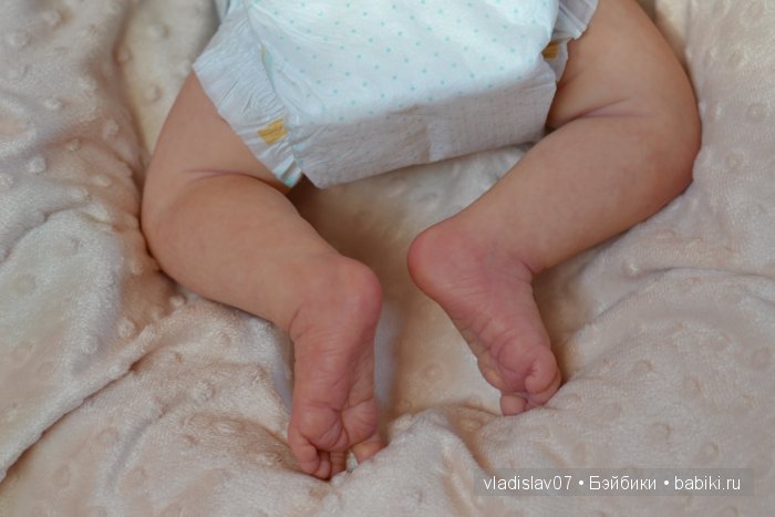 Спящая улыбашечка реборн Lillesol от Sabine Altenkirch (фото 5)