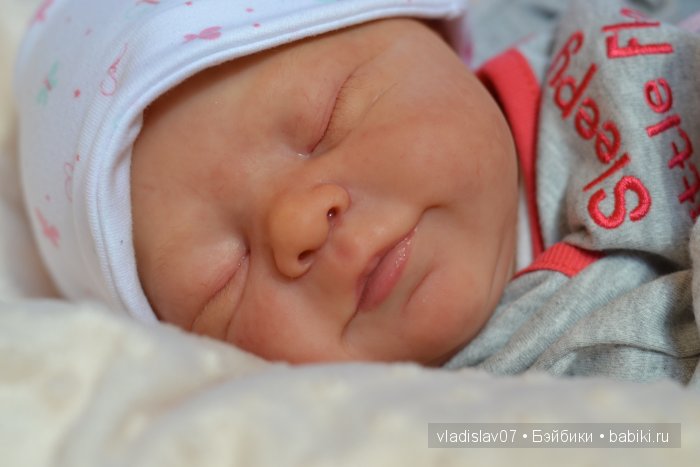 Спящая улыбашечка реборн Lillesol от Sabine Altenkirch