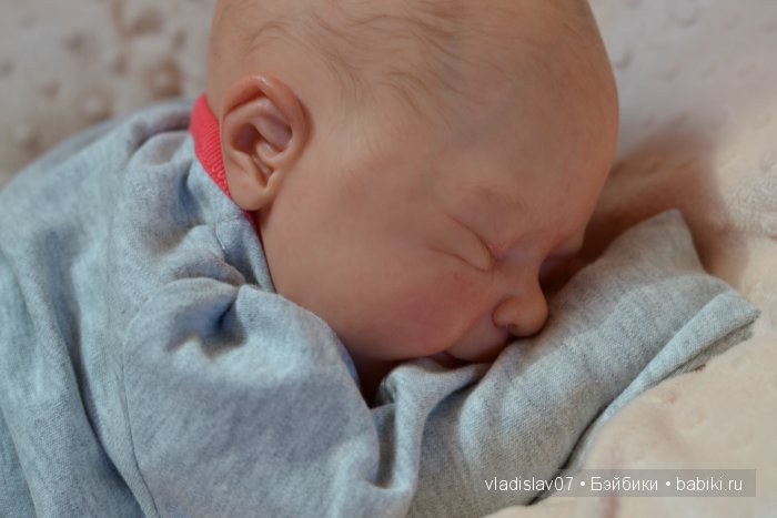 Спящая улыбашечка реборн Lillesol от Sabine Altenkirch (фото 6)