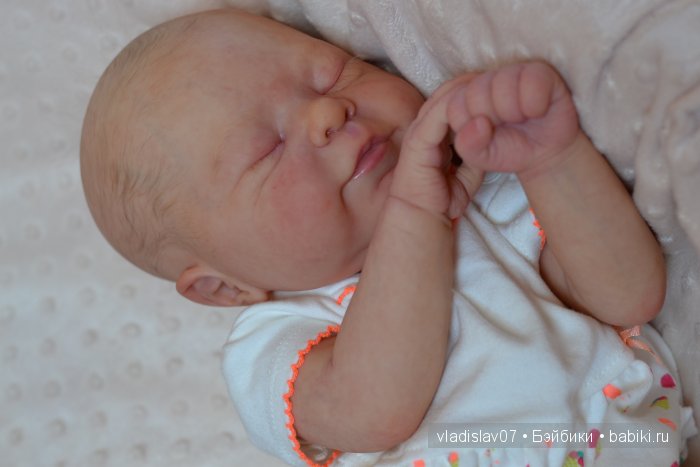 Спящая улыбашечка реборн Lillesol от Sabine Altenkirch