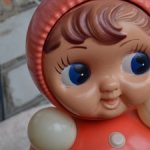 Винтажная большая неваляшка.