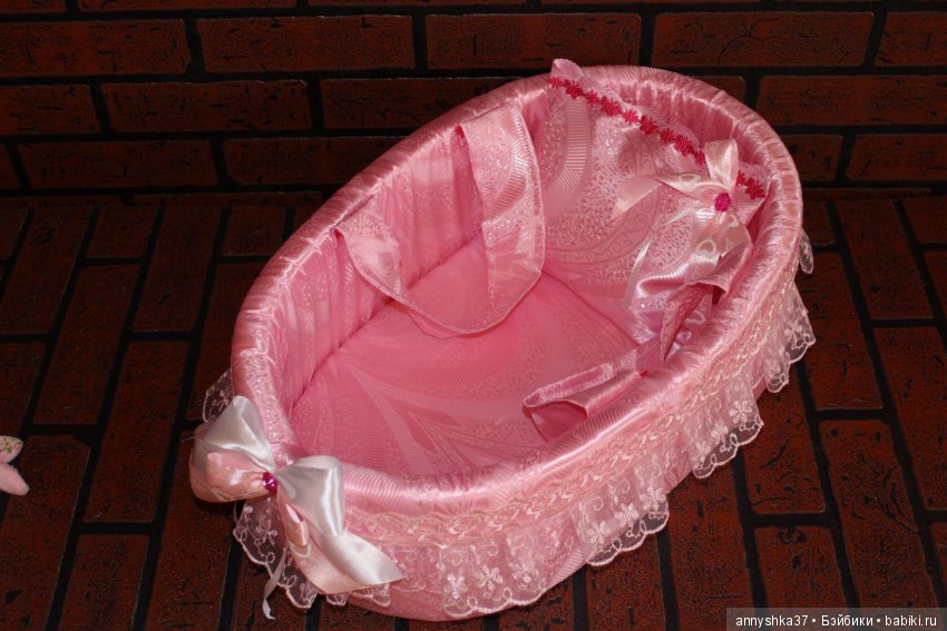 Люлечка Розовые сны — Аксессуары для кукол своими руками: идеи (фото 5)