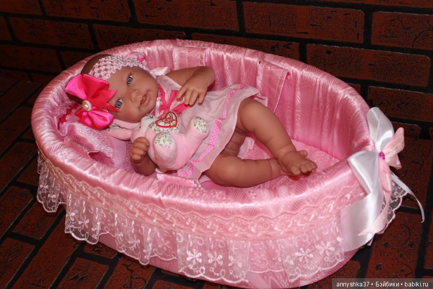 Люлечка Розовые сны — Аксессуары для кукол своими руками: идеи (фото 4)