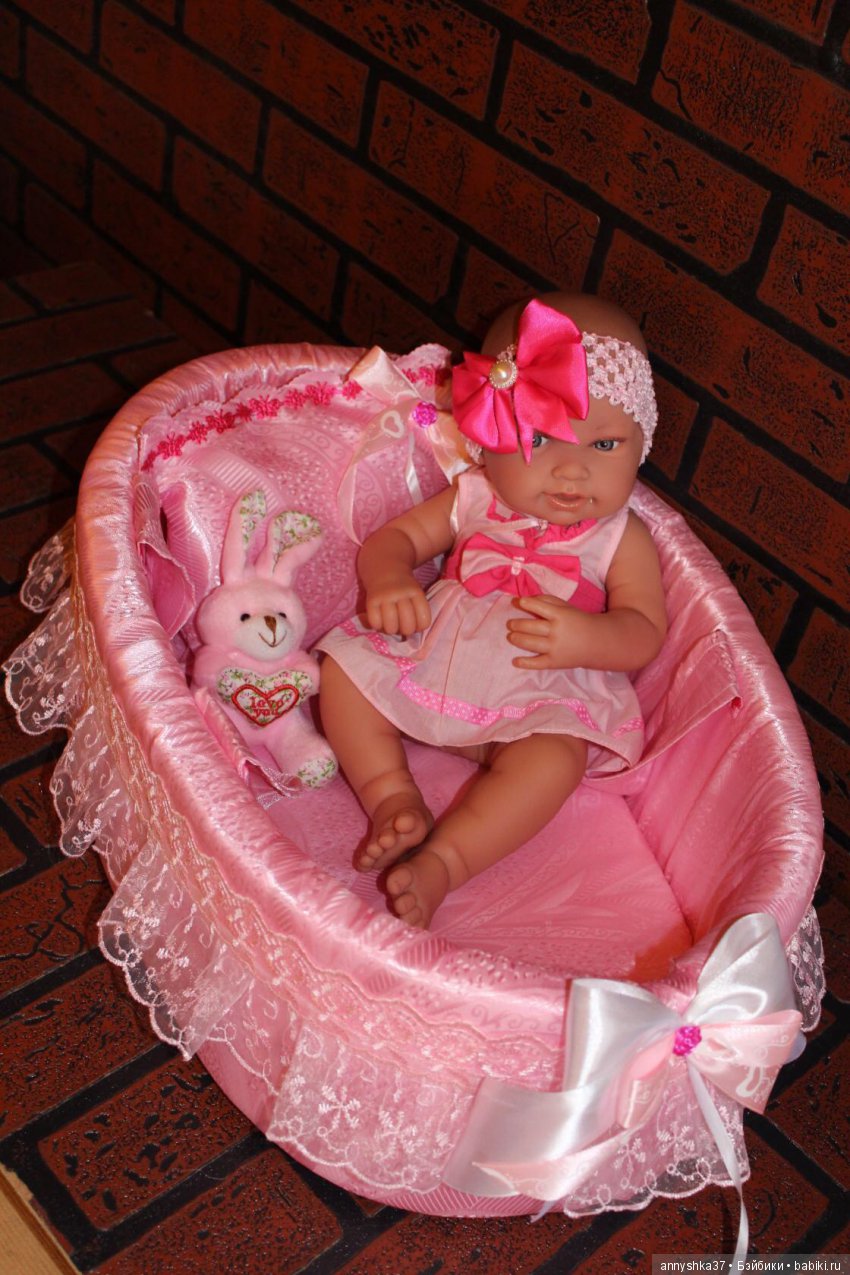 Люлечка Розовые сны — Аксессуары для кукол своими руками: идеи (фото 2)