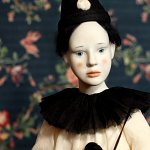 Авторская фарфоровая кукла. Пьеро