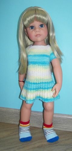 Вязаное платье для куклы — Одежда и обувь для кукол своими руками: фото (фото 2)
