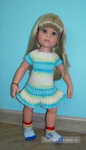 Вязаное платье для куклы — Одежда и обувь для кукол своими руками: фото