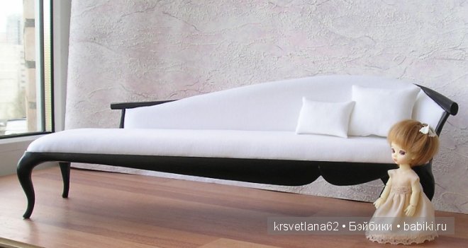 Диван в стиле арт деко для кукол из из моей мастерской (фото 3)