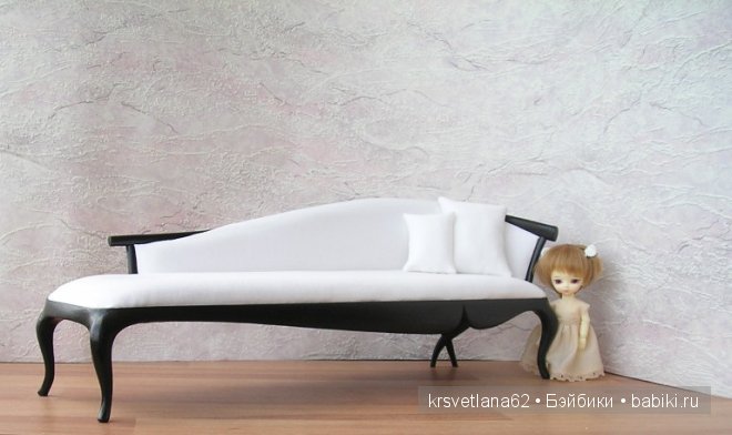 Диван в стиле арт деко для кукол из из моей мастерской