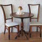 Стол и два стула для больших бжд кукол