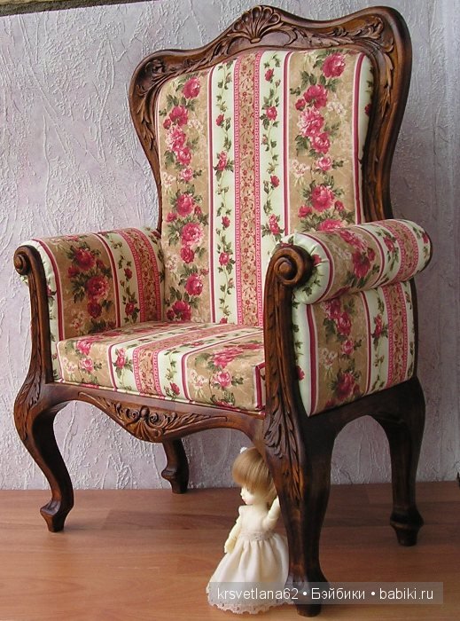 Большое кресло для бжд кукол (фото 4)