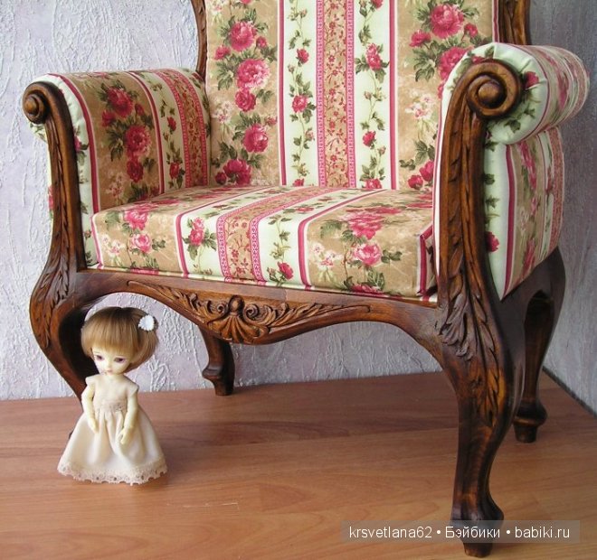 Большое кресло для бжд кукол (фото 6)