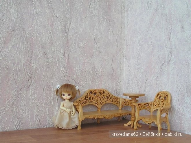 Ажурная прорезная мебель для кукол