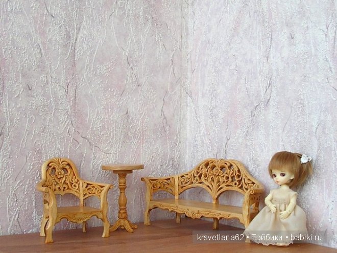 Ажурная прорезная мебель для кукол