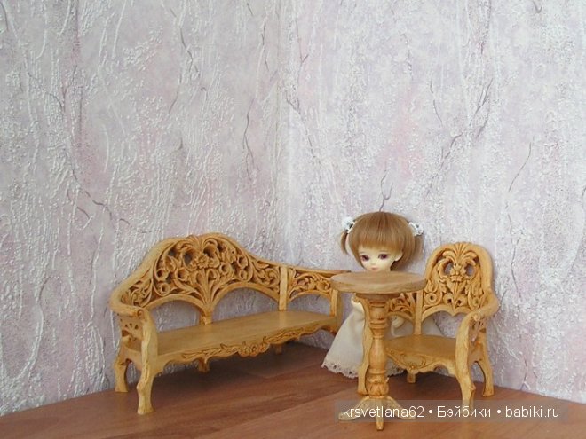 Ажурная прорезная мебель для кукол