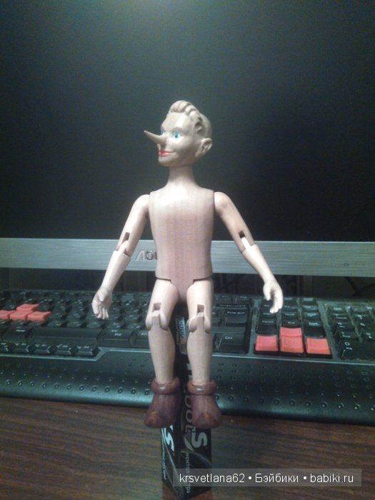 Моя первая шарнирная деревянная кукла - Буратино