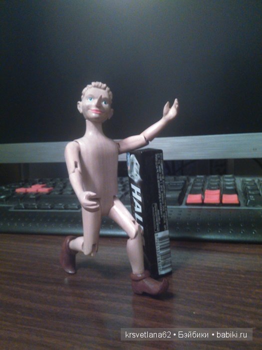 Моя первая шарнирная деревянная кукла - Буратино (фото 9)