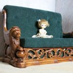 Кабинетный диван для бжд кукол