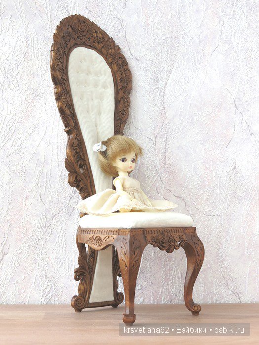 Цветочный трон с розами — Мебель для кукол и домиков: фото (фото 3)