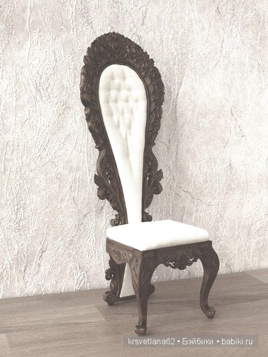 Цветочный трон с розами — Мебель для кукол и домиков: фото (фото 8)