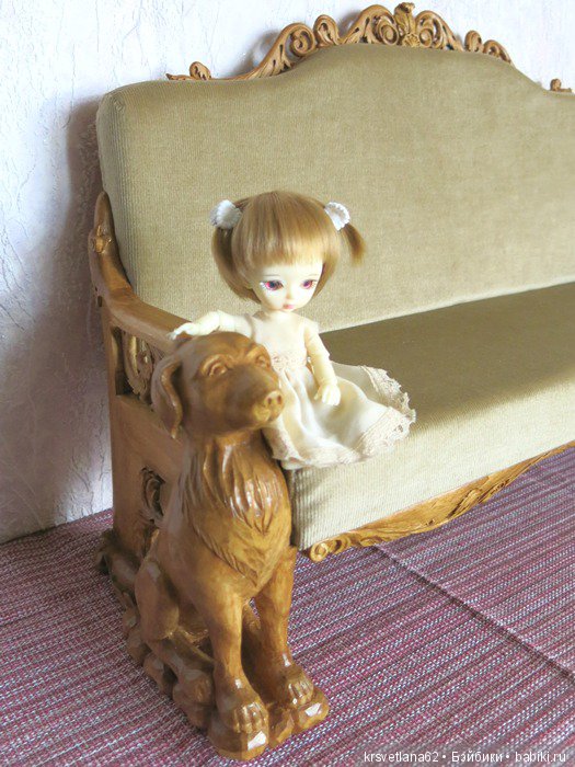 Диван для охотничьего домика для бжд кукол (фото 4)