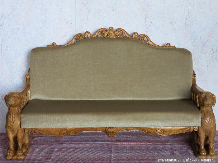 Диван для охотничьего домика для бжд кукол (фото 6)